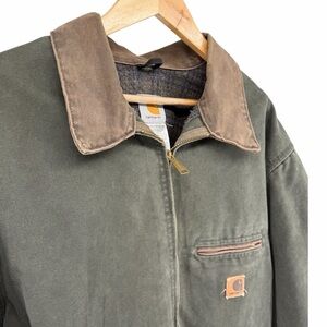 Carhartt MOS J97 Moss Green Blanket Lined Canvas Detroit Jacket Men 3XL RARE!